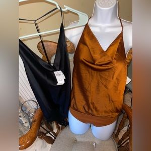 Abercrombie satin cow lick bodysuit